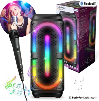 Zdjęcie produktu dla Głośnik imprezowy PartyFunLights Karaoke z efektami świetlnymi