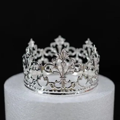 Image de Décoration pour gâteau en acier inoxydable - Idéale pour les mariages et les anniversaires - Hauteur : 6 cm