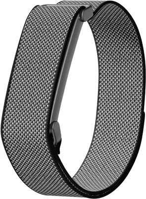 Produktbild von Stravo Nylonarmband mit Klettverschluss für Fitbit Air – Stufenlos verstellbar, atmungsaktives Sportarmband – Schwarz