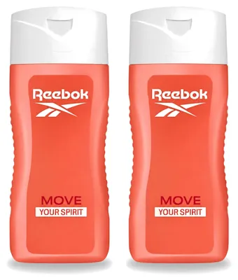 Image de 2 x Gel douche Reebok Move Your Spirit - Grenade et agrumes - 400 ml - Pack avantage - 2 pièces