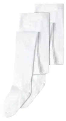 Zdjęcie produktu dla NAME IT Uni Nknpantyhose 2p Jednolite rajstopy Noos, jasnobiałe, rozmiar 134–140 (EU)