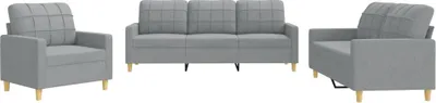 Produktbild von VidaXL 3201242, Grau, Schaum, Metall, Polyester, Textil, 198 cm, 77 cm, 80 cm