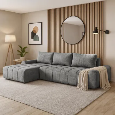 Ecksofa mit Schlaffunktion und Liegefläche: 128 x 234 cm
Breite: 290 
Höhe: 75 cm
Tiefe: 169 cm