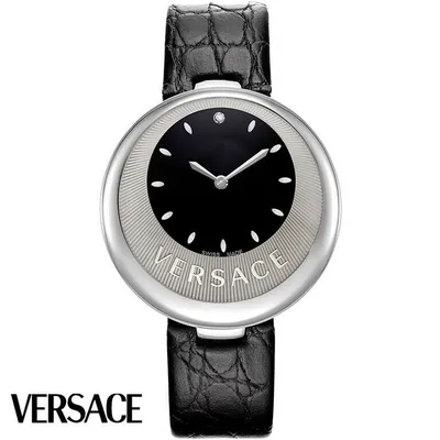 Produktbild von Versace 87Q99D009S009 Perpetuelle silber schwarz Leder Armband Uhr Damen NEU