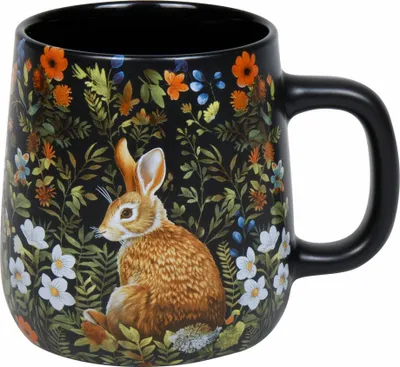 Produktbild von Könitz Becher Forest Wildlife - Rabbit, New Bone China, Schwarz, 395 ml, 11 7 239 2959