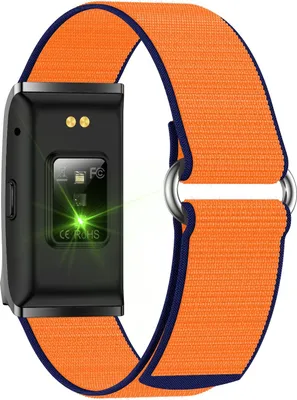 Image de INF Montre Connectée Multifonction en Nylon pour Suivi Santé et Sport Orange
