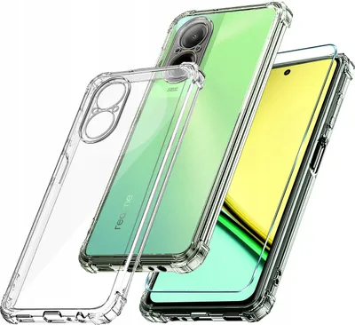 Immagine prodotto di Custodia per Realme C67 ANTI-SHOCK CLEAR CASE + Vetro PROTETTIVO 9H