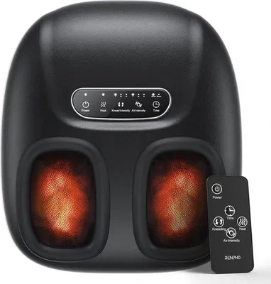 Imagen del producto de Masajeador eléctrico para pies con función de calor y shiatsu, talla 10,5, con control remoto
