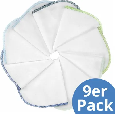 Produktbild von Makian Molton Flanell Baby Waschlappen 9er Pack