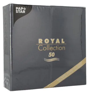 Produktbild von Servietten "ROYAL Collection" 1/8-Falz 40 cm x 40 cm schwarz