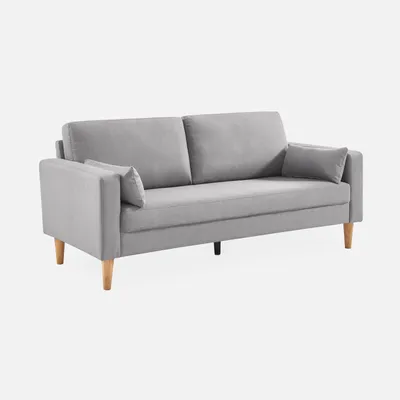 Produktbild von sweeek - Gerades 3-Sitzer Sofa - Hellgrau