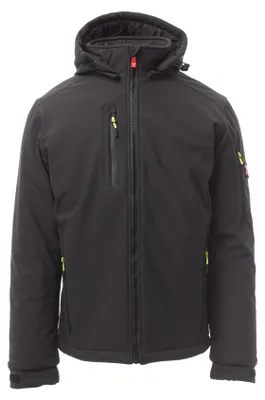 Produktbild von Mivaro Herren Winterjacke in Anthrazit - Softshelljacke mit abnehmbarer Kapuze - gefütterte Jacke - wasserdicht und winddicht, Stehkragen, Regular Fit, Größen S bis 5XL