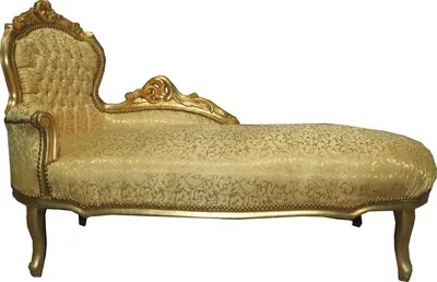 Produktbild von Casa Padrino Barock Chaiselongue Gold Muster / Gold - Barock Möbel