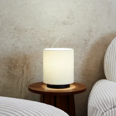 Image de Lampe - HOME DECO FACTORY - Abat-jour - Bouclette - Blanc