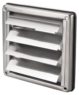 Produktbild von Lüftungsgitter Edelstahl 100 mm mit selbsttätigen Verschlussklappen