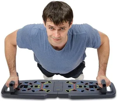 Productafbeelding van Opvouwbaar 10-in-1 Multifunctioneel Push-Up Board - Full-Body Training - Effectieve Push-Ups