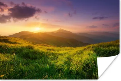 Produktbild von MuchoWow® Poster Berge - Sonne - Natur 180x120 cm - Fotoplakat