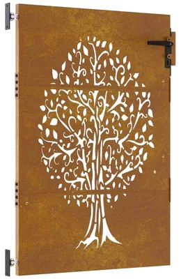 Obrázok produktu pre vidaXL Záhradná brána 85x150 cm Corten Steel Tree Design