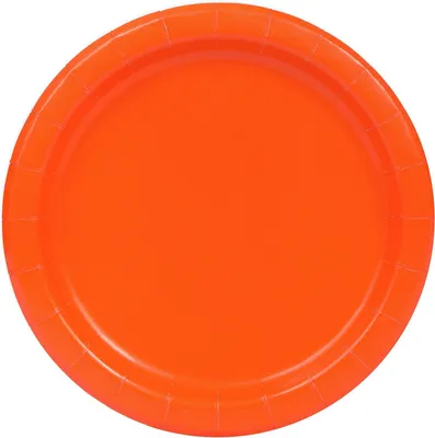 Produktbild von Umweltfreundliche Pappteller, 18 cm, orange, Packung mit 8 Stück