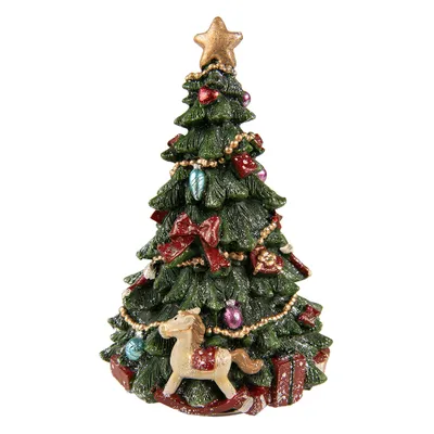 Zdjęcie produktu dla Clayre & Eef Pozytywka Choinka 19 cm Zielona polyresin
