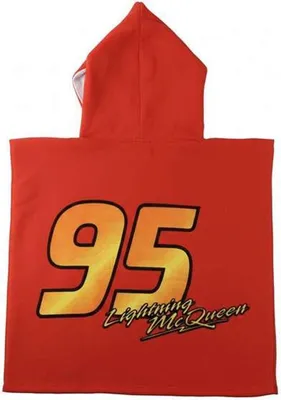 Zdjęcie produktu dla Ręcznik frotte z kapturem Cars czerwony 55 x 77 cm