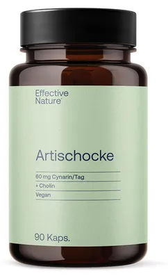 Produktbild von Artischockenextrakt mit Cholin Kapseln von effective nature - 90 Kapseln