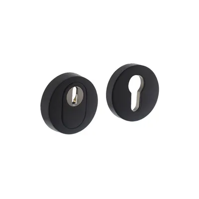 Produktbild von Schutzrosettenpaar 37556 Edelstahl sw rund mit Zylinderabdeckung Stärke 12 mm
