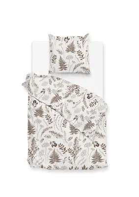 Produktbild von Zohome Autunno Bettbezug - 155x220 cm – 100% Baumwoll-Flanell – Hochwertige Bettwäsche mit motiv – Weich - Atmungsaktiv und Hautfreundlich – inkl. 80x80 cm Kissenbezug – Weiß