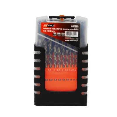 Produktbild von AWTOOLS BOHRER FÜR METALL 1,0-10,0 mm / KOBALT / 19-TEILIGER SATZ