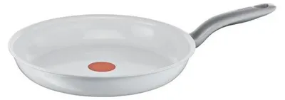 Imagen del producto de Tefal Ceramic C White Induction C90806, sartén redonda, de uso universal, color blanco, con revestimiento cerámico, apta para cocinas de inducción, temperatura máxima de 175 °C, material: cerámica y acero inoxidable
