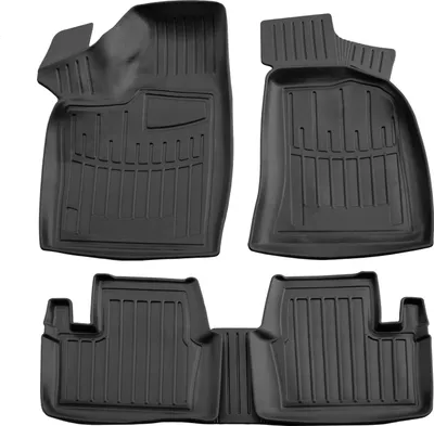 Produktbild von SCOUTT | 3D TPE Gummifußmatten Gummimatten Passend Für Volvo XC90 ab 2014 5tlg, Schwarz, Anti-Rutsch, Geruchsneutral, Abwaschbar, Allwetter, Hohes Rand, mit Befestigungen