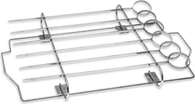 Produktbild von 6-teiliges Schaschlik-Set mit Gestell, Edelstahl