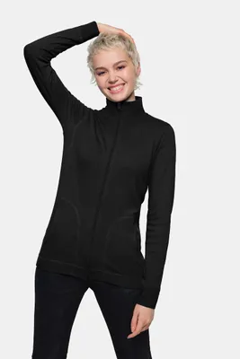 Immagine prodotto di HAKRO® 10008632280688 HAKRO® Damen Sweatjacke INTERLOCK schwarz Größe 2XL
