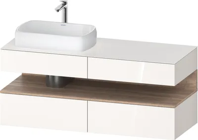 Produktbild von DURAVIT QA4765055220010 QAT KWTU WH Ek. 1400x550x600 Wß Hgl.