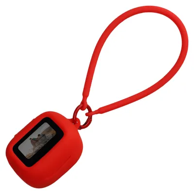 Produktbild von kwmobile Hülle kompatibel mit JBL Live Flex 3 / Live Buds 3 / Live Beam 3 Kopfhörer - Silikon Schutzhülle Etui Case Cover - mit Handschlaufe Rot