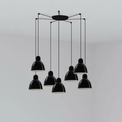 Produktbild von FARO VENICE Pendelleuchte mit 7 Leuchtmitteln, schwarz