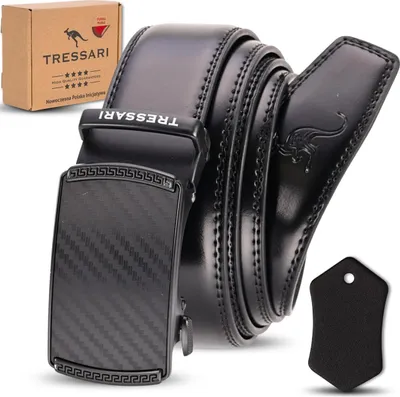 Produktbild von TRESSARI Herren-Automatikgürtel aus Leder, Schwarz, 120 cm