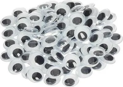 Produktbild von Wackelaugen, rund 100 Stk. ø 12 mm