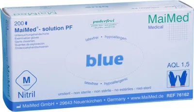 Produktbild von MaiMed solution Nitril Handschuhe puderfrei blue violet 100 Stück L