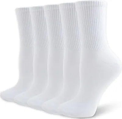 Produktbild von Socken Damen 5 Paar, Dünne Tennissocken Damen Sportsocken Baumwollsocken Laufsocken Wandersocken Atmungsaktive Strümpfe, Größen 35-38/39-42