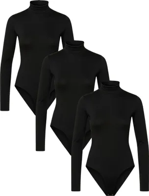 Image de BASIC MAX Body à col montant Femmes Lot de 3 Noir S Maxte