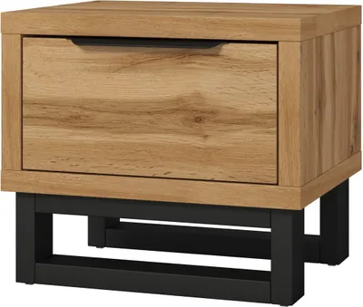 Produktbild von Nachttisch Halle 22 Nachtschrank 55X49X45 Cm Wotan Eiche Nachtkästchen Mit Schublade Wotan Eiche