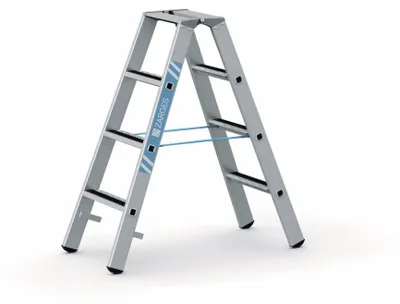 Produktbild von Zarges gebördelte Stufen-Stehleiter R13step-B eloxiert 2x4 Stufen