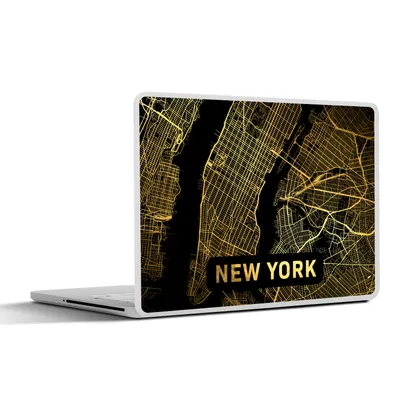 Produktbild von MuchoWow® Laptop Aufkleber Sticker Cover New York - Karte - Zusammenfassung 30x21 cm - Sticker für Laptop - Selbstklebend