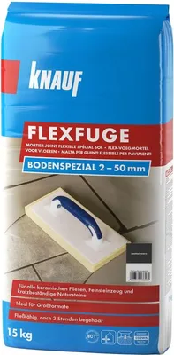 Produktbild von Knauf Fugenmörtel Flexfuge Bodenspezial 2 - 50 mm samtschwarz 15 kg
