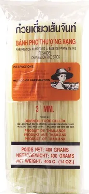 Produktbild von 15er Pack - FARMER 3mm Reisnudeln (15x 400g), Straight, Banh Pho | Bandnudeln | Rice Noodle