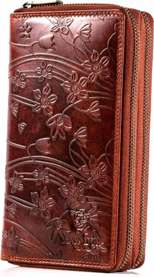 Produktbild von Damen Leder Geldbörse groß RFID Schutz viele Kartenfächer Portemonnaie elegant Geschenkbox Luxus Geldbeutel Brieftasche Wallet hochwertig