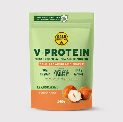 Produktbild von Gold Nutrition  V-Protein, Haselnuss / 240 g