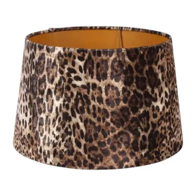 Immagine prodotto di Lampada a paralume da 30 cm, motivo leopardo, colore marrone, tessuto velluto