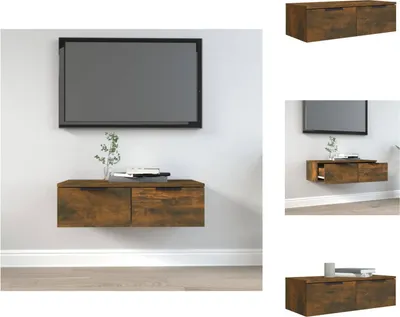 Obrázek produktu pro vidaXL Nástěnná skříňka kouřový dub 68x30x20 cm materiál na bázi dřeva - Nástěnné police